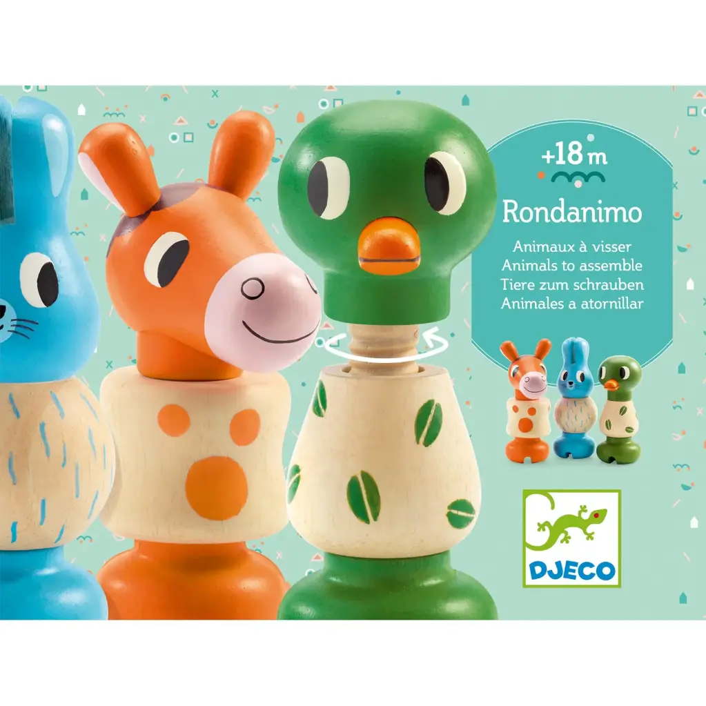 Djeco Rondanimo Wooden Screw Activity