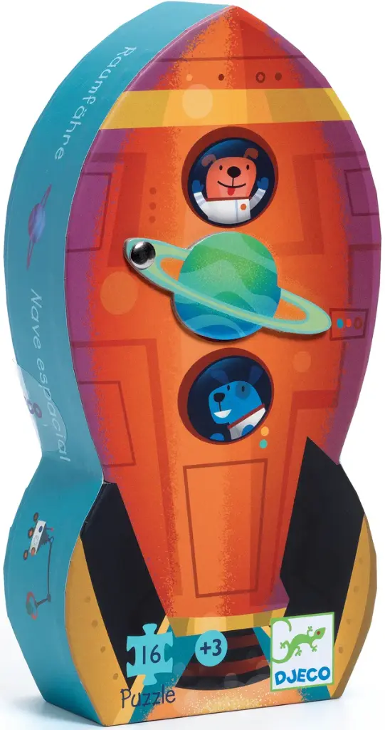 Djeco Spaceship Silhouette Puzzle – 16 Pieces