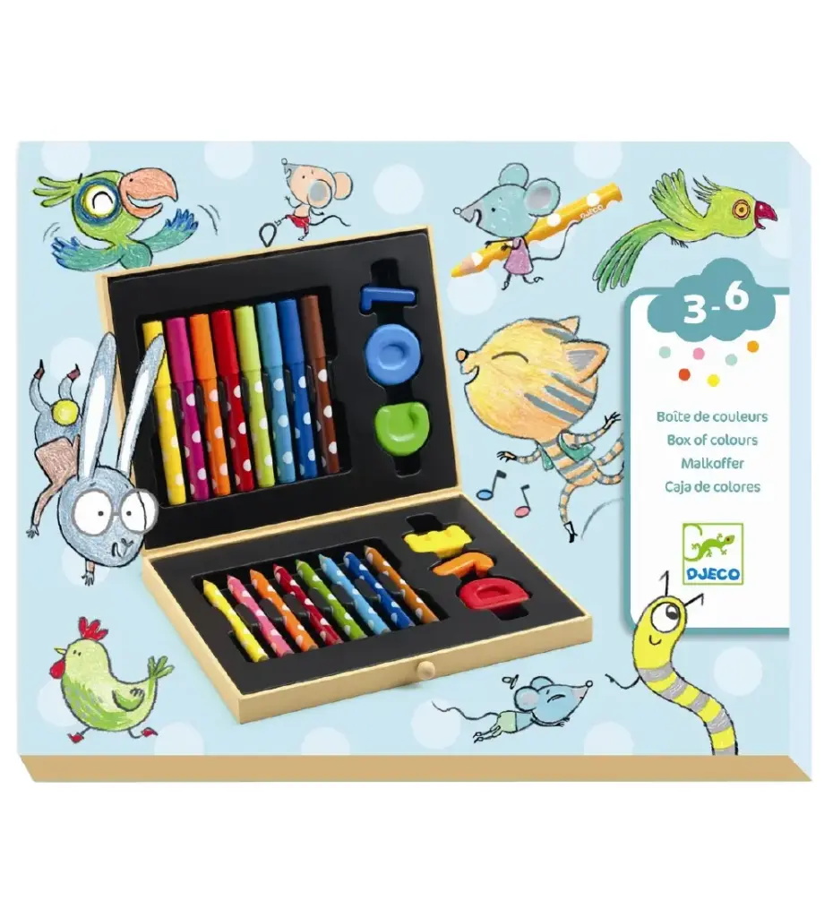 Djeco Lovely Paper – Box of Colors for Toddlers
