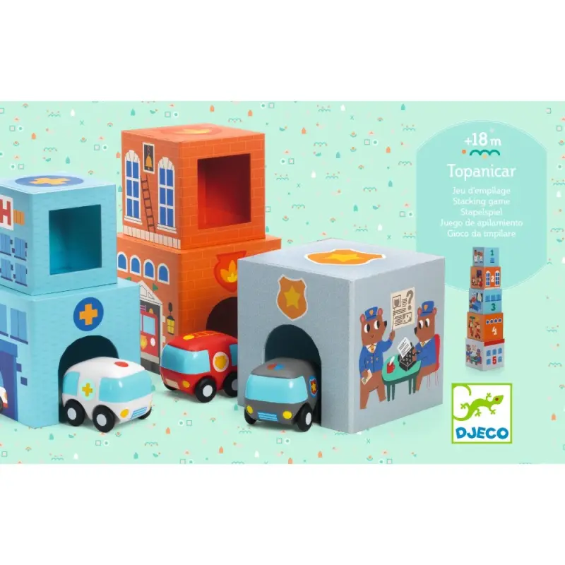 Djeco TopaniCar Blocks & Towers