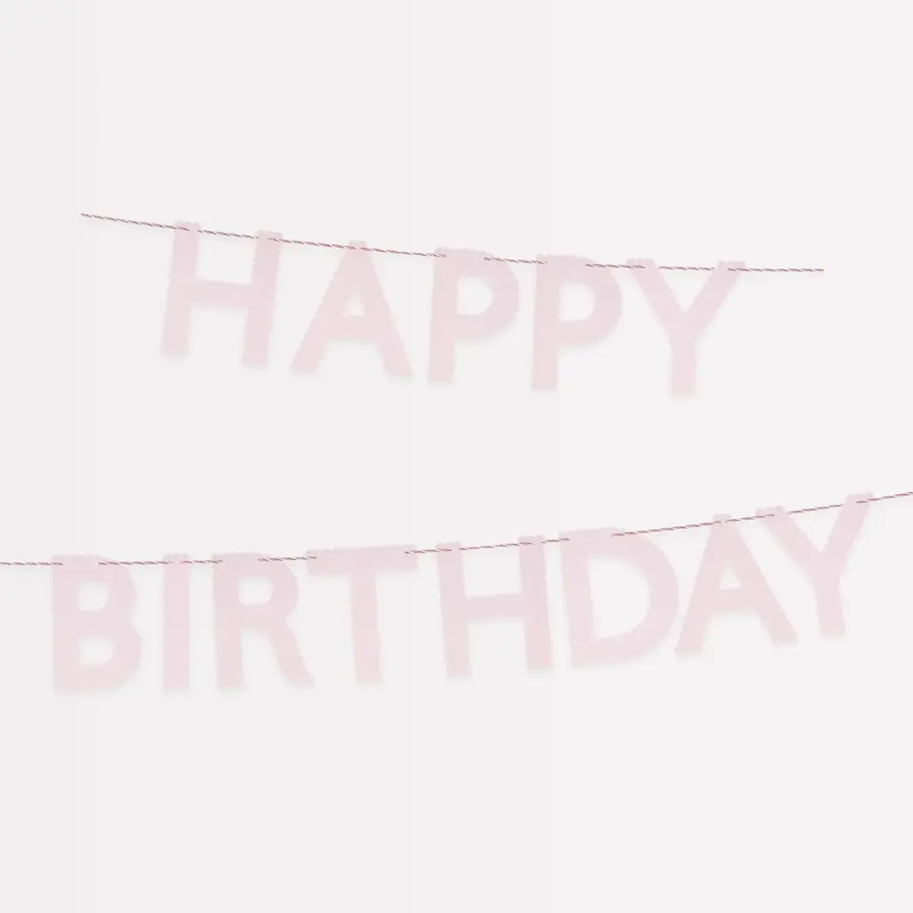 Meri Meri Pink Happy Birthday Garland 1.8M