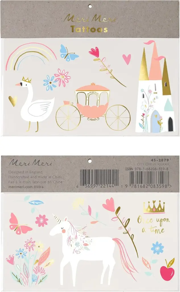 Meri Meri Magical Princess Tattoos (Pack of 2 sheets)
