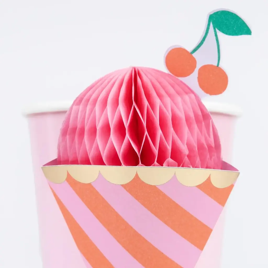 Meri Meri Ice Cream Cups with Spoons (Pack of 12)