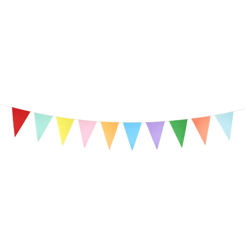 Meri Meri Bright Tissue Flag Garlands (Pack of 2)