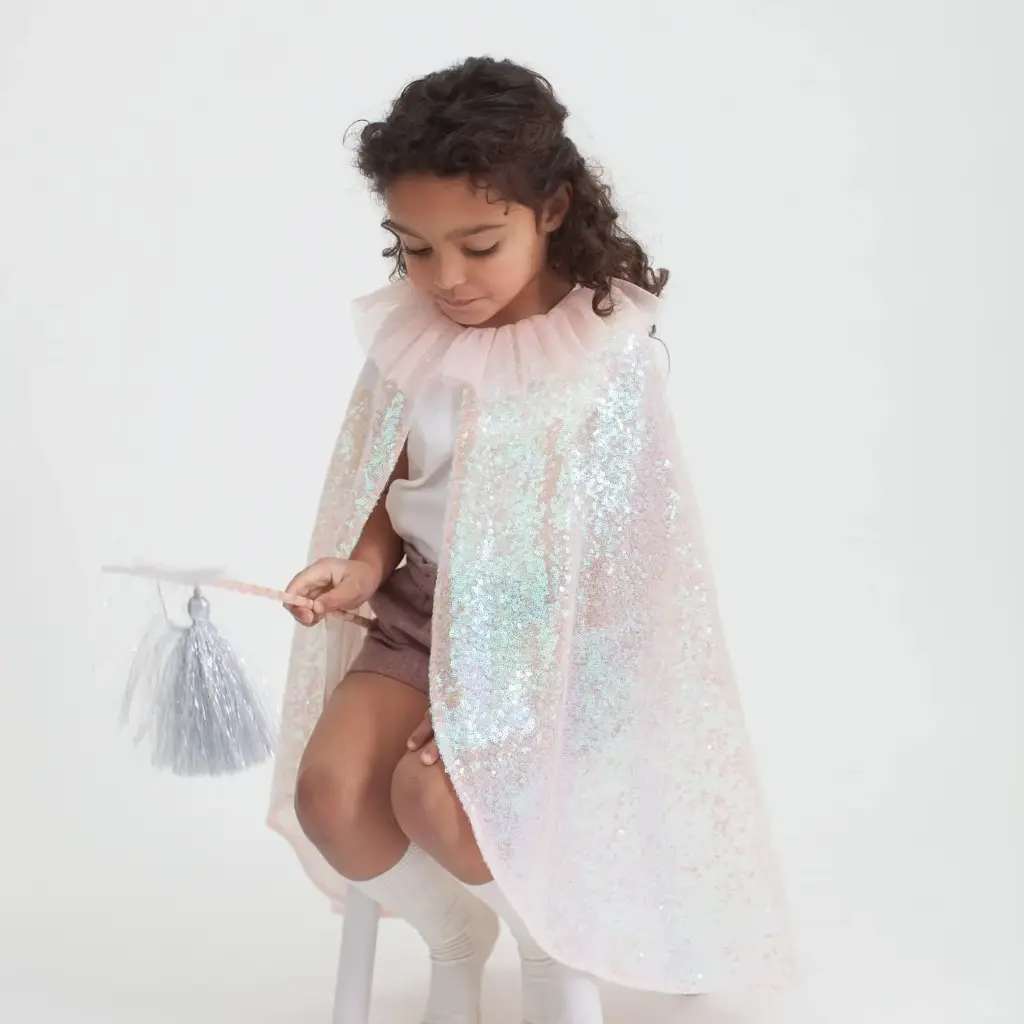 Meri Meri Iridescent Sequin Cape & Wand Set