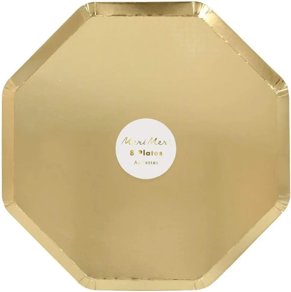 Meri Meri Gold Dinner Plates (Pack of 8)