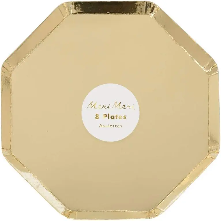 Meri Meri Gold Side Plates (Pack of 8)
