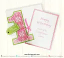 Greeting Card - Turning 1 Boy, Pink
