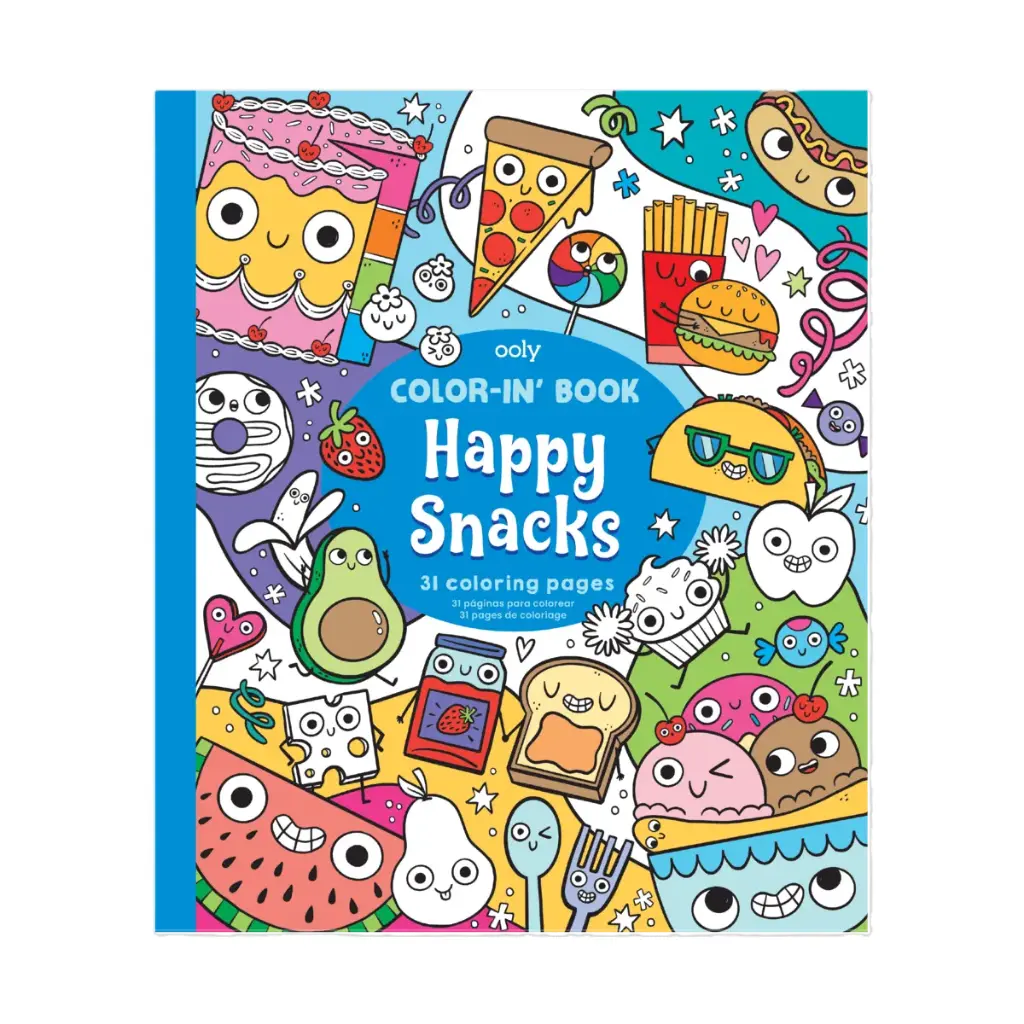 Color-in' Book: Happy Snacks (8" x 10";31 Pages)