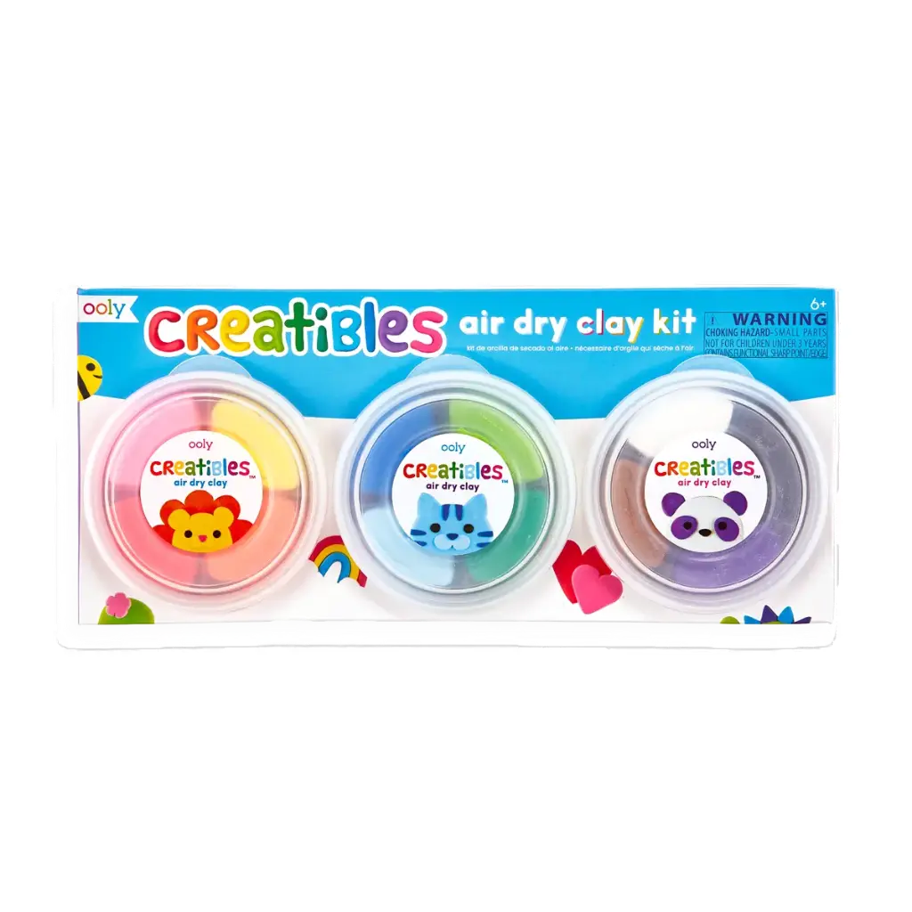 Creatibles DIY Air Dry Clay Kit - 15 PC Set