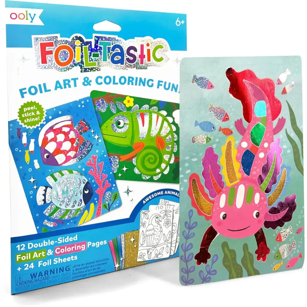 Foil-tastic: Foil Art & Coloring Fun - Awesome Animals (36 PC Set)