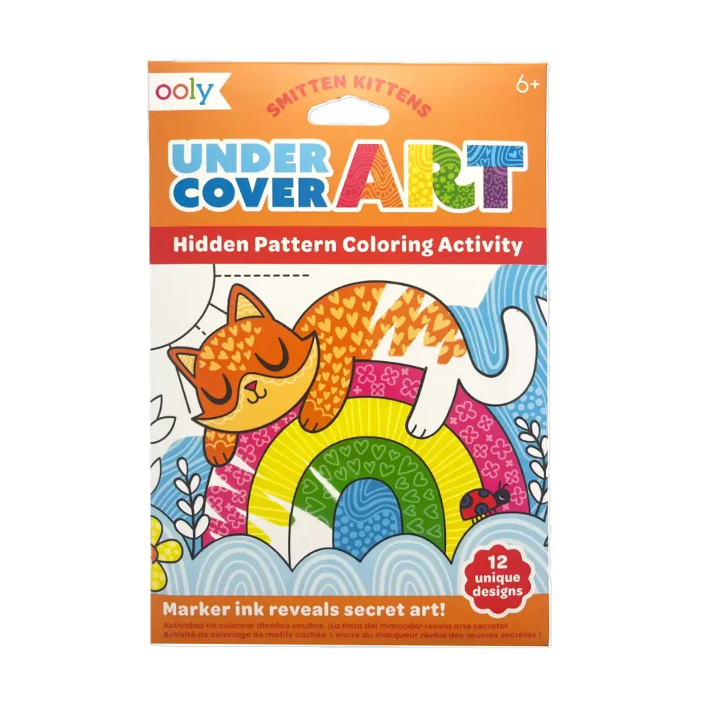 Undercover Art: Hidden Pattern Coloring Activity - Smitten Kittens (12 PC Set)