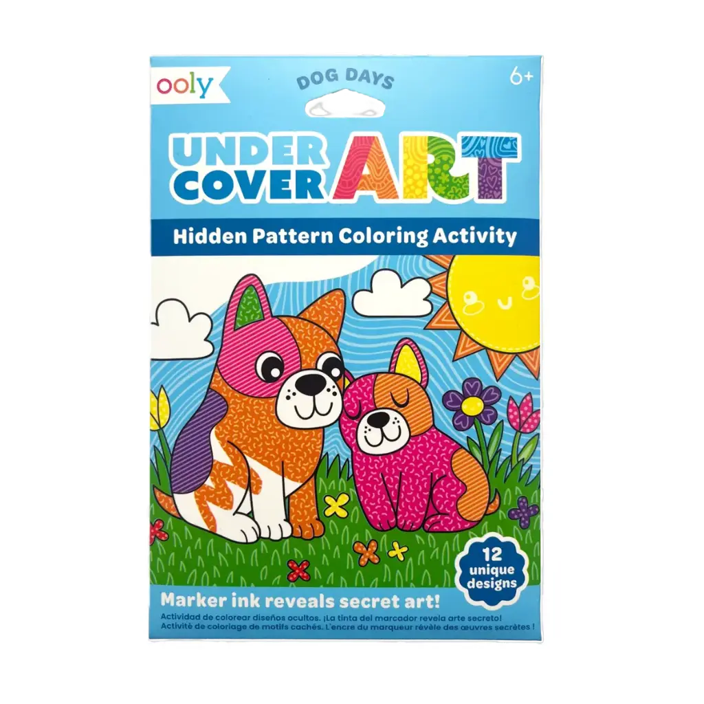 Undercover Art: Hidden Pattern Coloring Activity - Dog Days (12 PC Set)