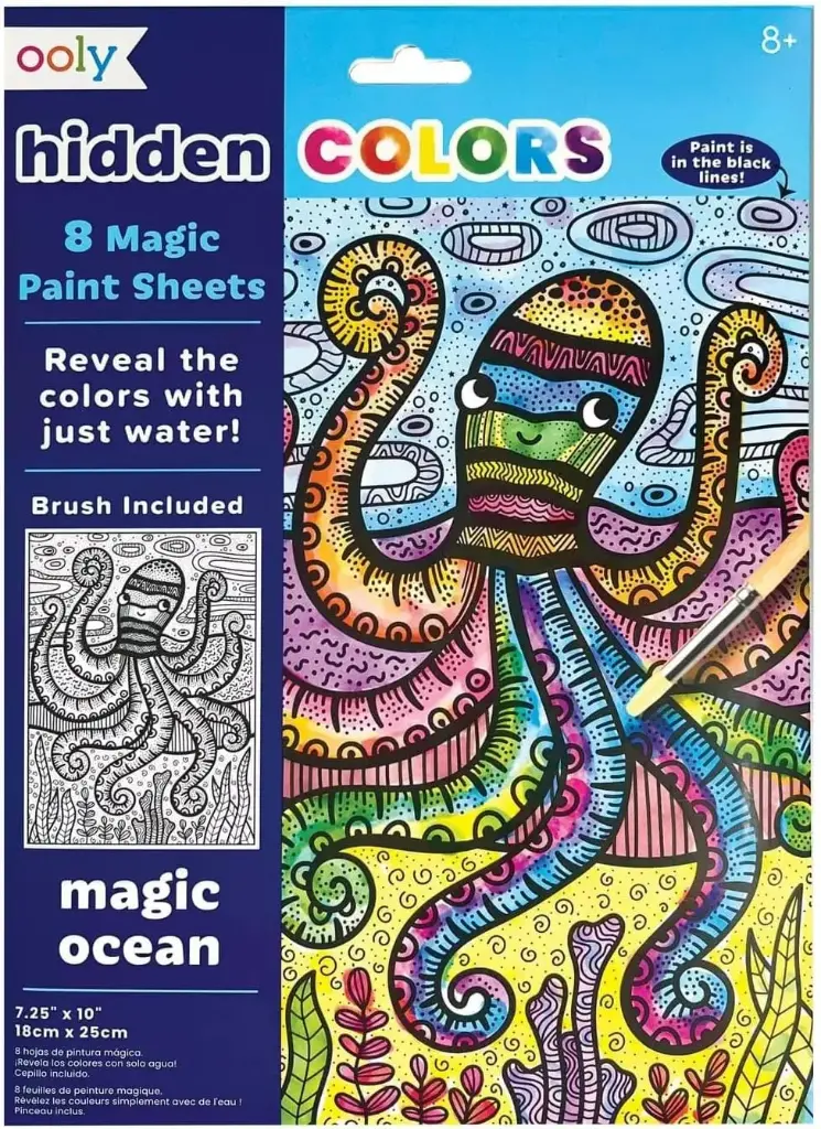 Hidden colors magic paint sheets - Magic ocean