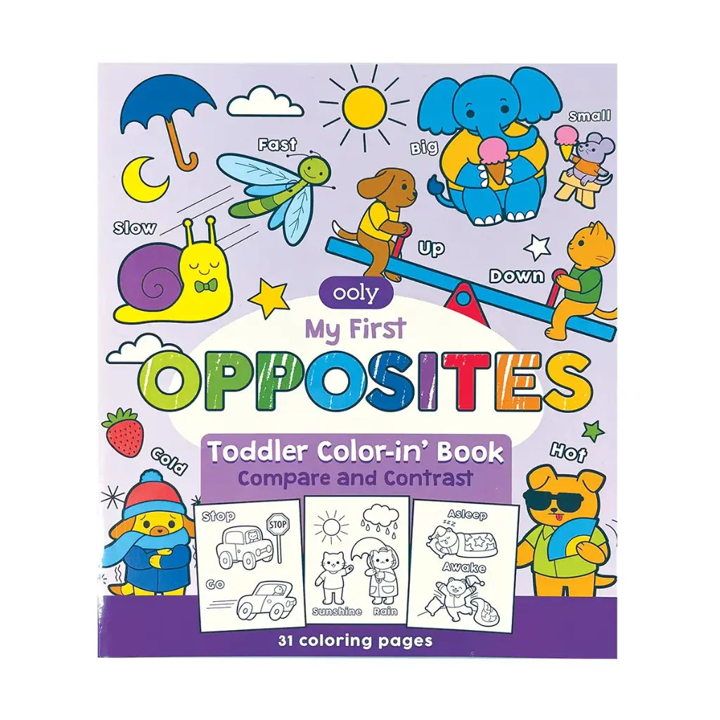 Toddler Color-In' Book - Opposites