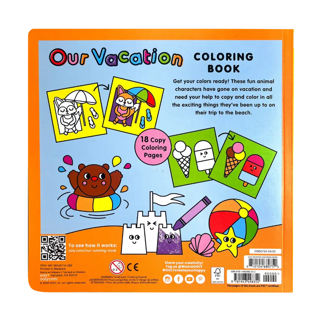 Copy Coloring Book - Our Vacation