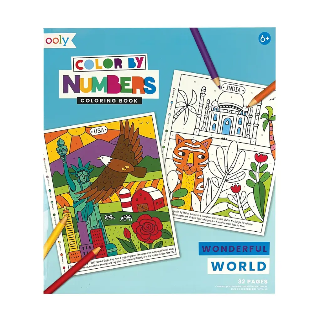 Color by numbers coloring book - Wonderful World