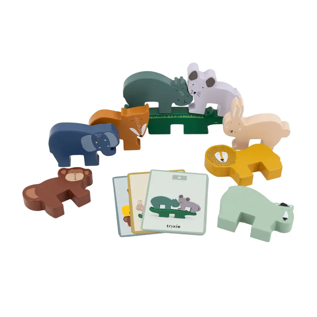 Wooden Animal Stacking Game