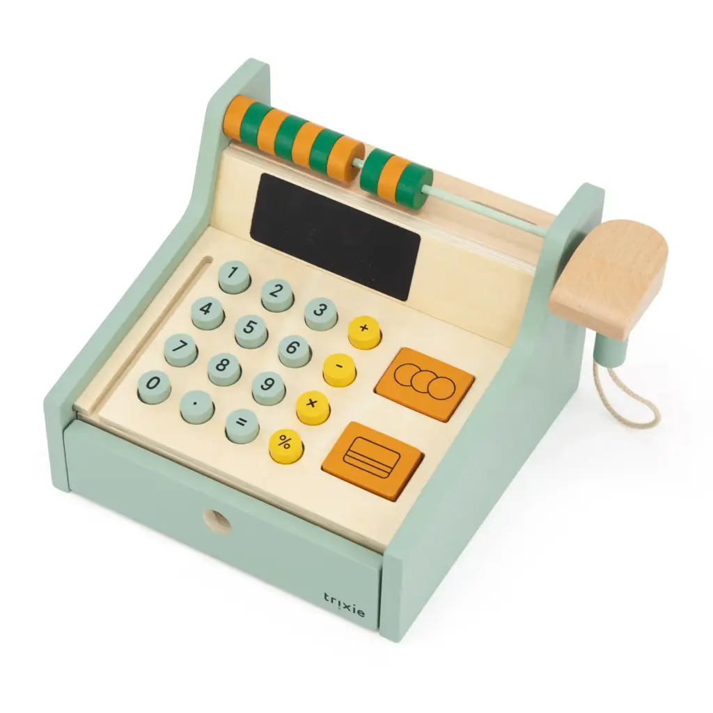 Wooden Cash Register With Accessories - 3Y+