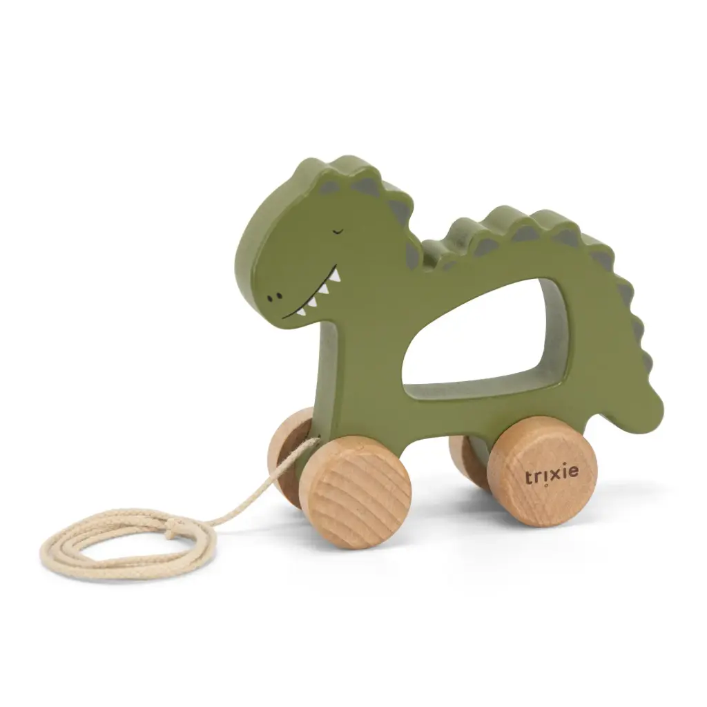 Wooden Pull Along Toy - Mr. Dino - 18M+