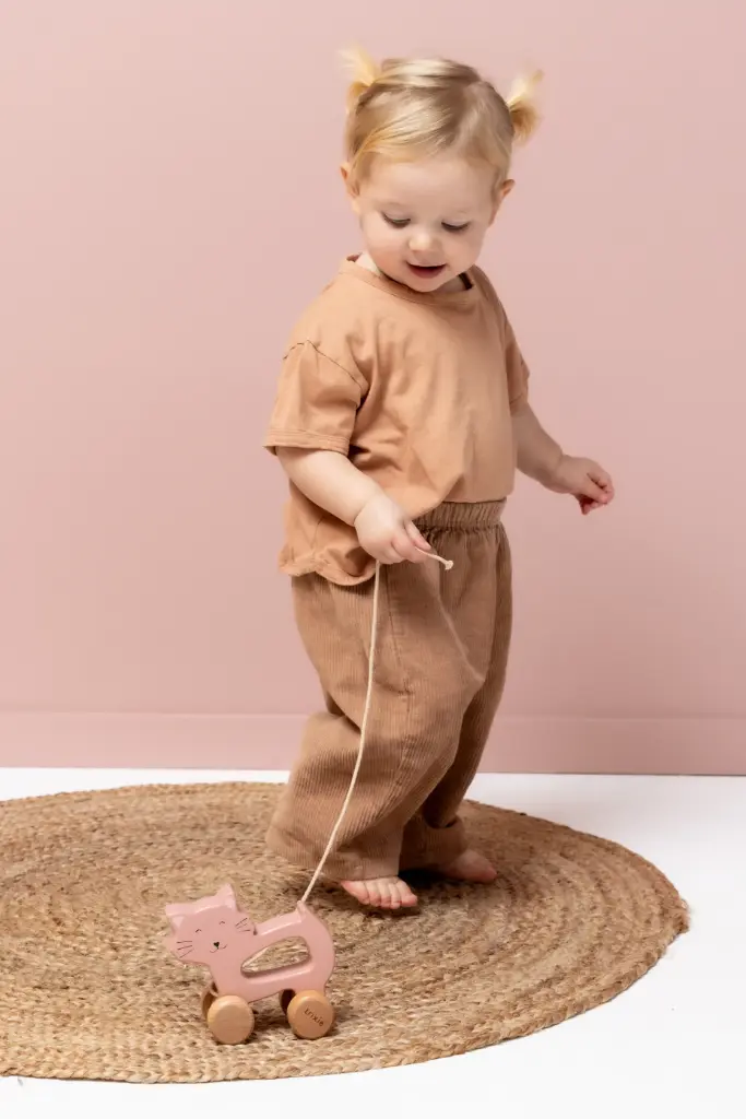 Wooden Pull Along Toy - Mrs. Cat - 18M+