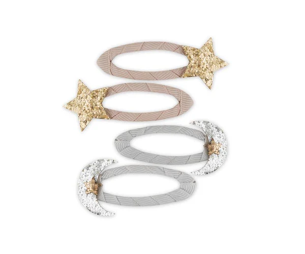 Crescent and Stars - Hair Clips