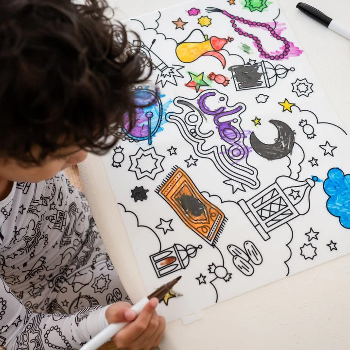 Kids Coloring Placemat - Ramadan