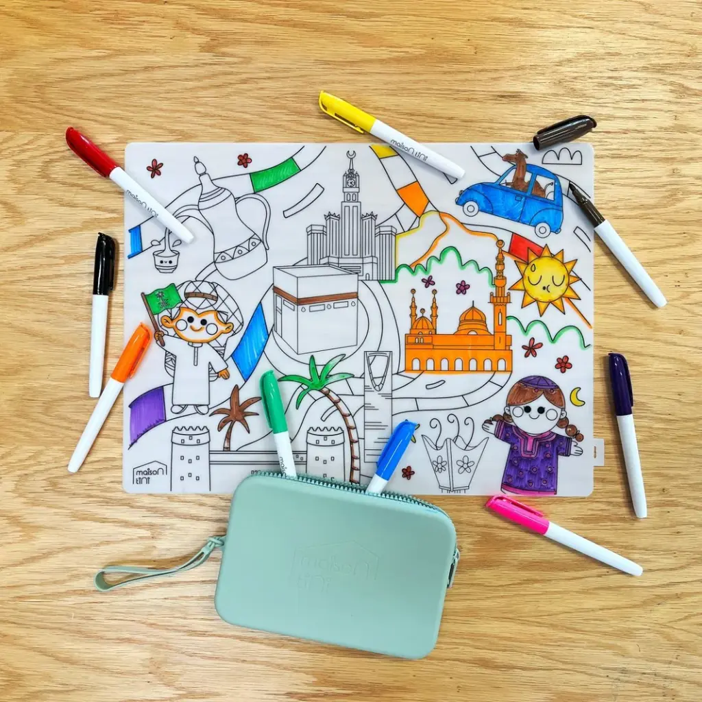 Kids Coloring Placemat - Saudi Arabia