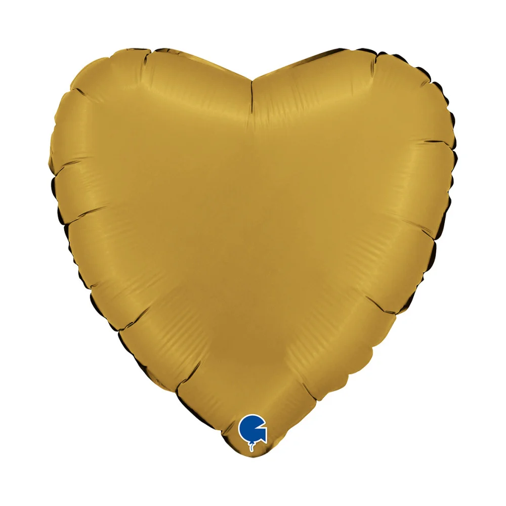 18 Inch Heart Mylar Balloon- Satin Gold
