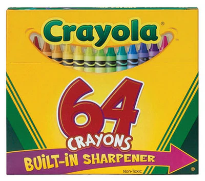 64 Ct Crayons - Non-Peggable