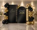 Premuim graduation backdrop with balloon garlands