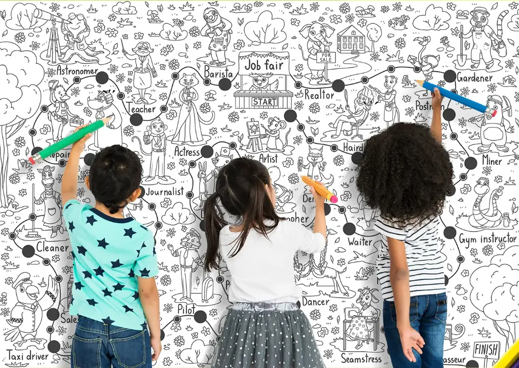 Coloring Wall ( Customise your theme) 2 x 2.5 m 