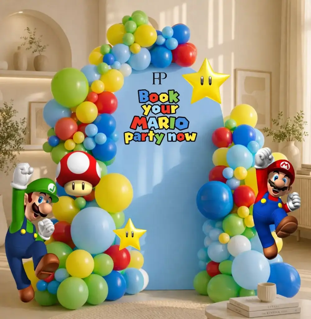 Mario Theme Backdrop Setup 200x150cm