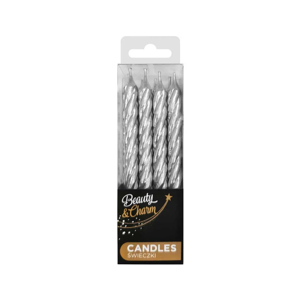 Swirl Candle with Holders 7.5 cm 12pcs