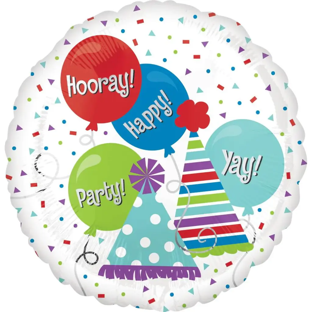 Happy Hats Foil Balloon 18In