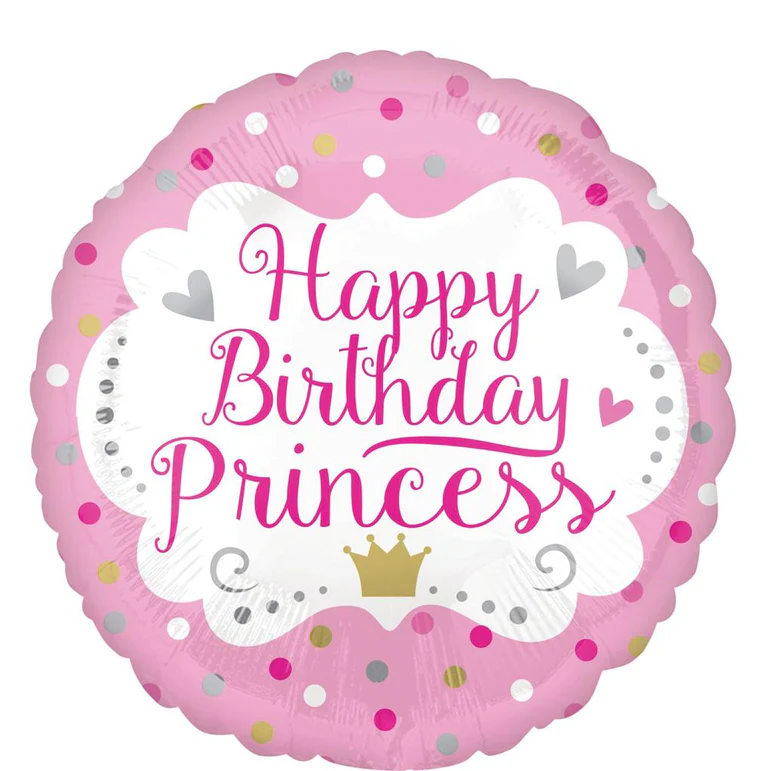 Happy Birthday Princess Foil Balloon 18In