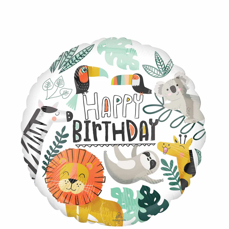 Get Wild Birthday Foil Balloon 18In