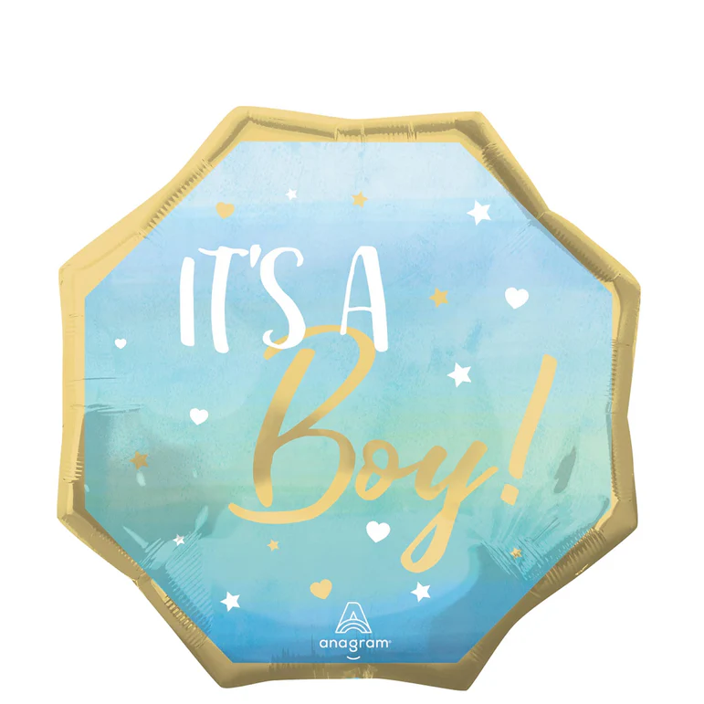Large Shape Blue Baby Its A Boy