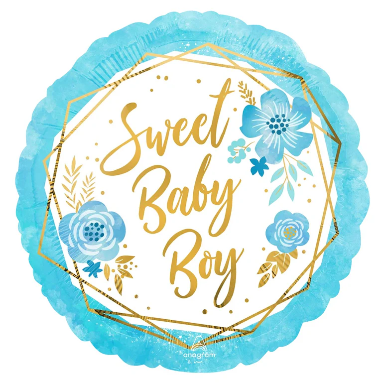 Baby Boy Floral Geo Multi Balloon
