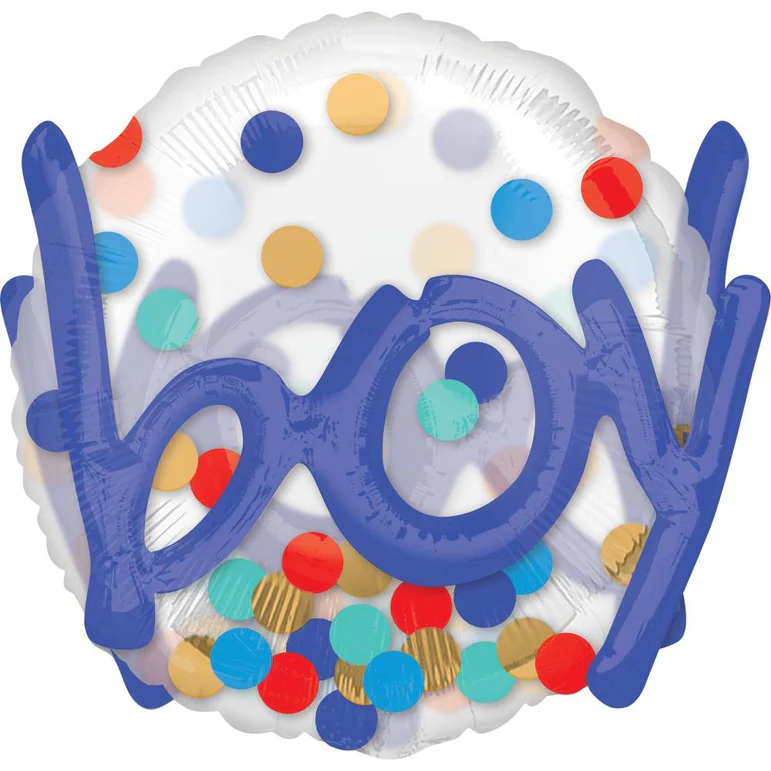 Its A Boy Confetti Dots Multi Balloon