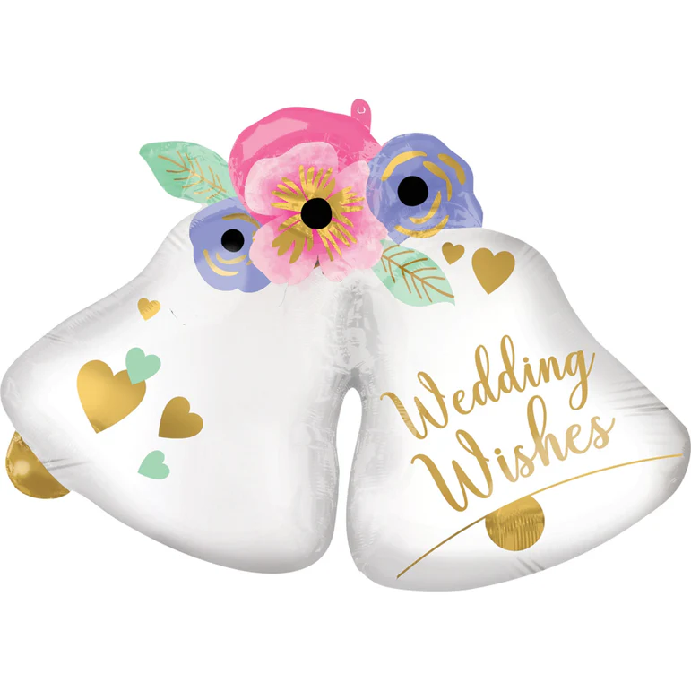 Wedding Bells Supershape Foil Balloon