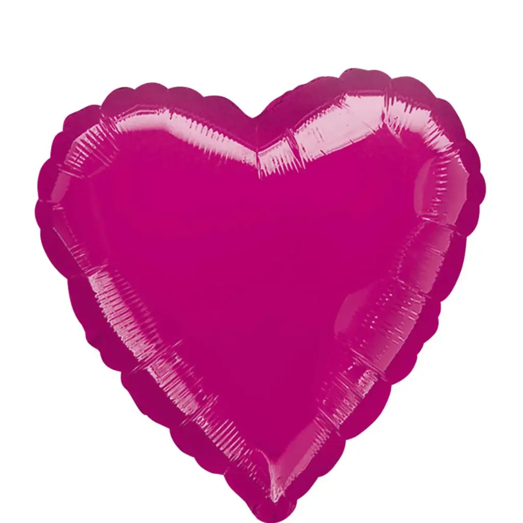 Metallic Red Heart Foil Balloon 18In