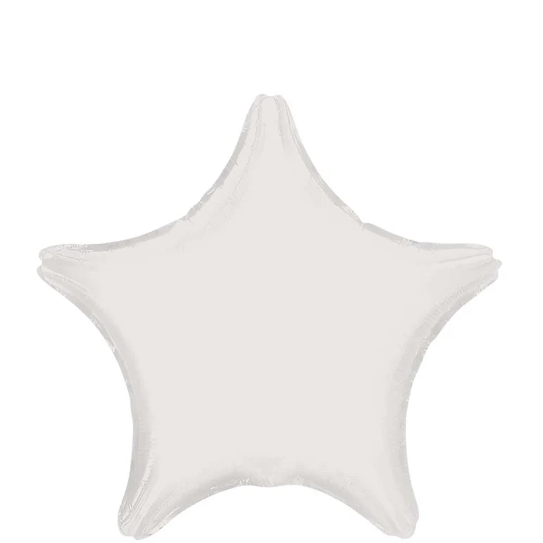 19-Inch Foil Balloon-Metallic White Star 