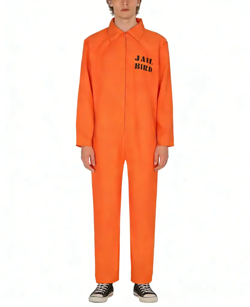 Adult Orange Convict Prisoner Jumpsuit