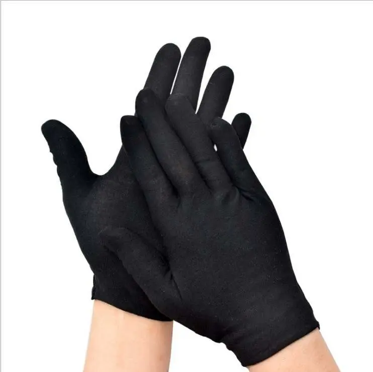 Classic Matte Black Cotton Gloves