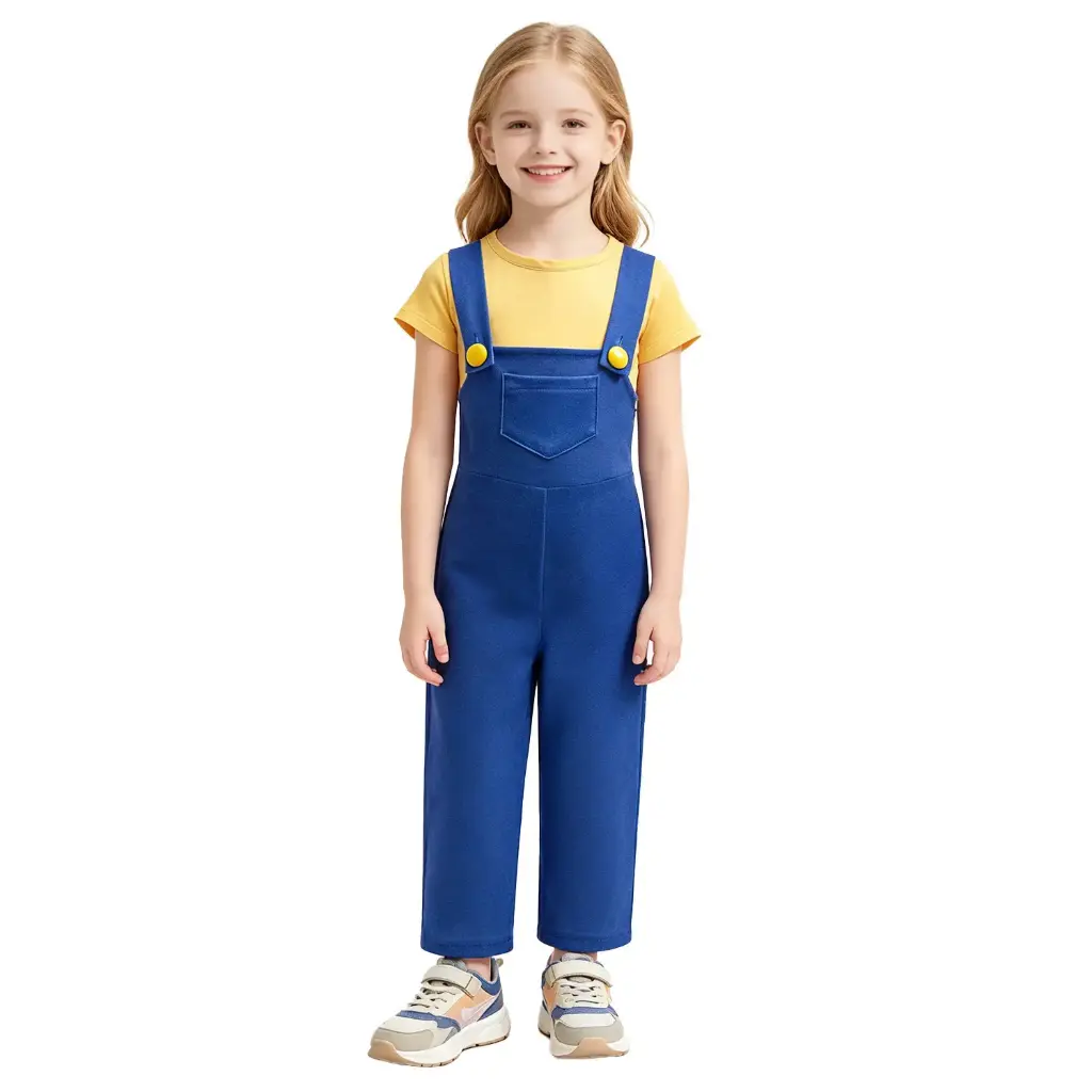 Minions Kids Yellow T-Shirt & Blue Overall Set