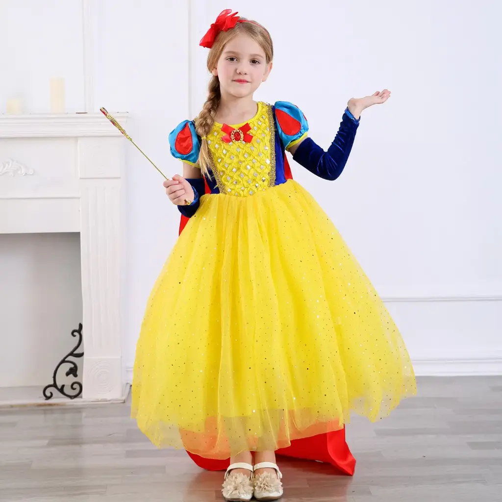 Snow White Dress with Detachable Red Cape