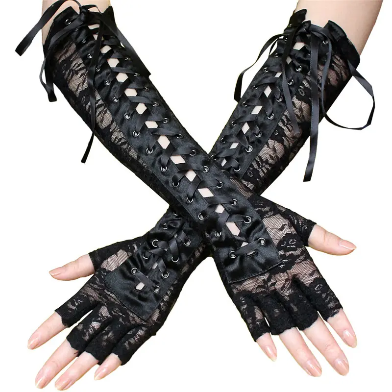 Lace Black Gloves