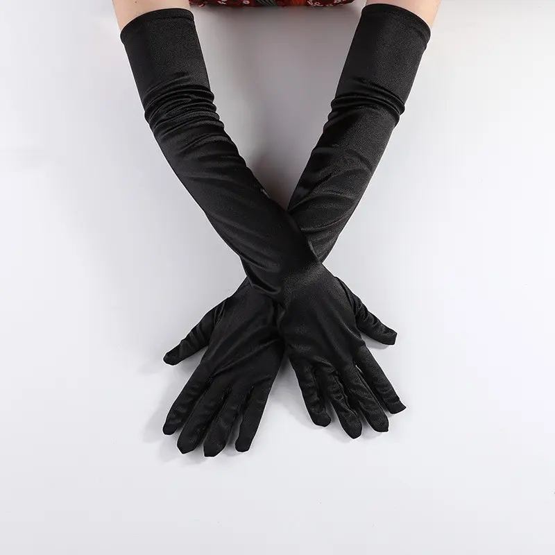 Lady long Gloves satin