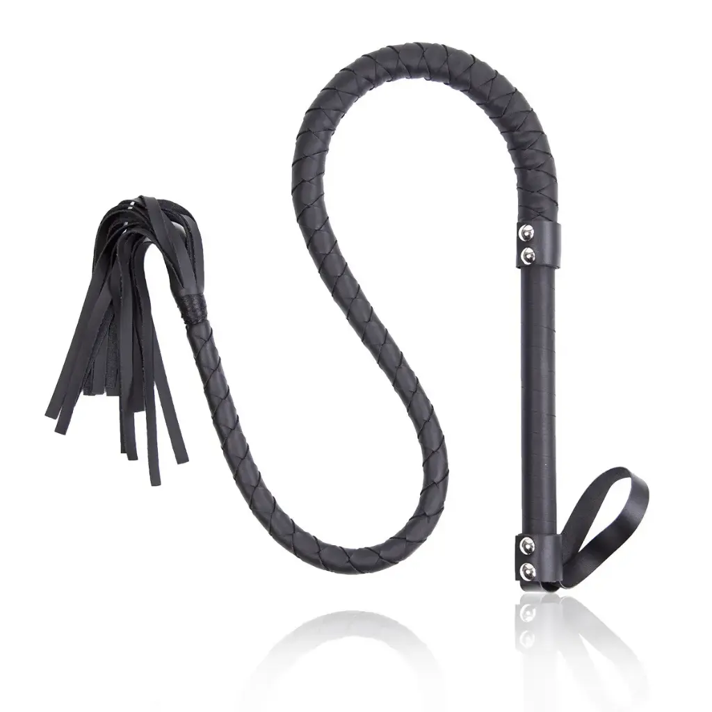 Premium 120cm Braided PU Leather Whip